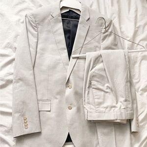 Men’s JCrew Grey Ludlow Slim Two-Piece Suit <34/34>